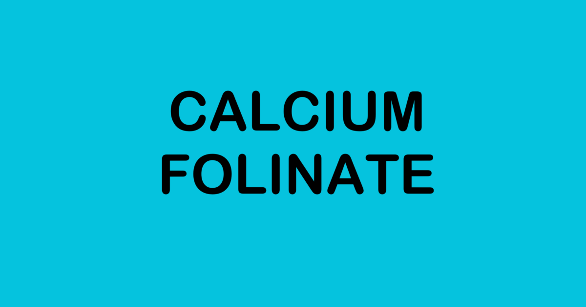Calcium folinate folinic acid